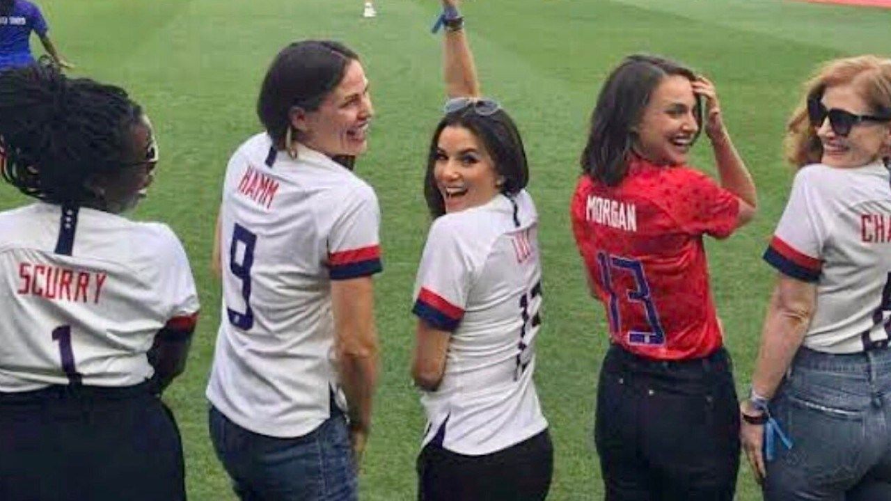 Natalie Portman At Football Game